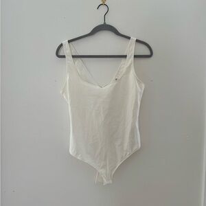 White free people bodysuit